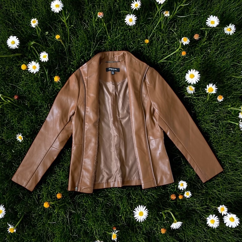 Kenneth Cole Brown Leather Jacket